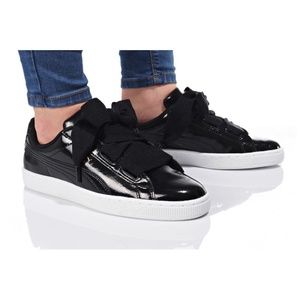 PUMA Basket Heart Patent Sneakers JR